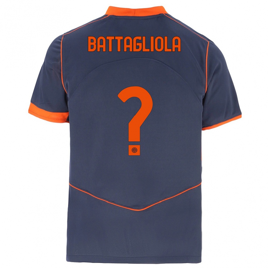 ילדים כדורגל לורנצו בטאליה #0 אפור כתום ג'רזי קיט שלישי 2025/26