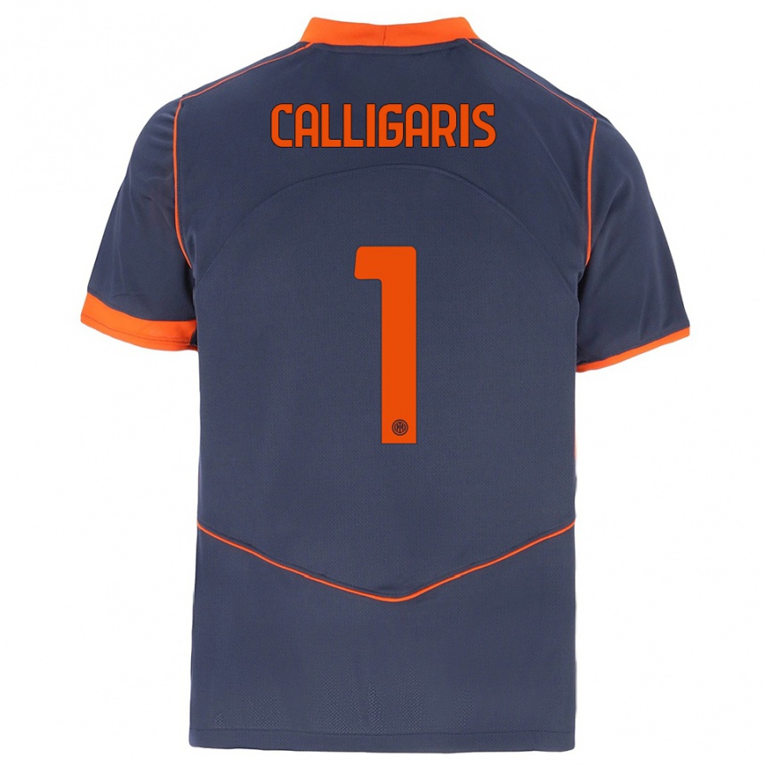 ילדים כדורגל אלסנדרו קליגריס #1 אפור כתום ג'רזי קיט שלישי 2025/26