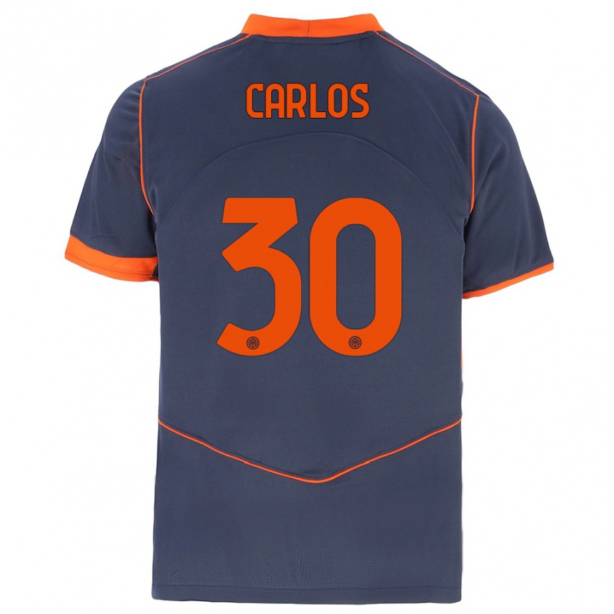ילדים כדורגל קרלוס אוגוסטו #30 אפור כתום ג'רזי קיט שלישי 2025/26