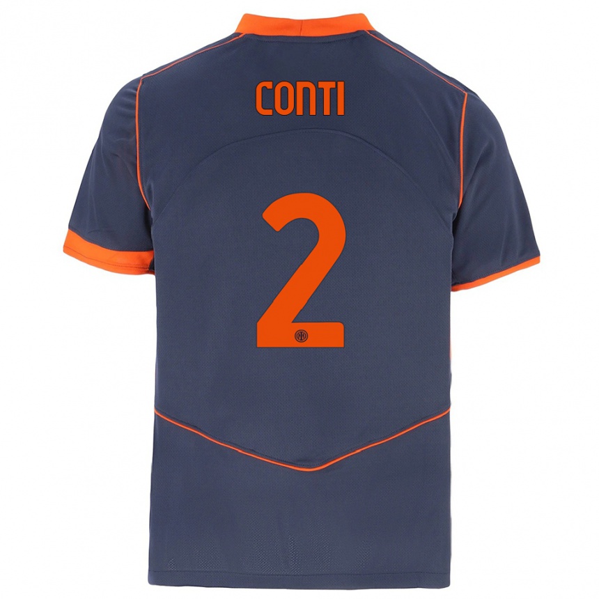 ילדים כדורגל ארטורו קונטי #2 אפור כתום ג'רזי קיט שלישי 2025/26