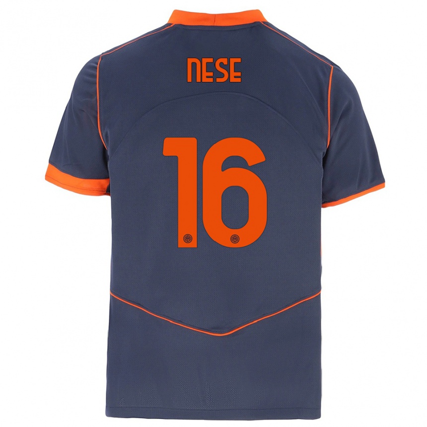 ילדים כדורגל Alessio Nese #16 אפור כתום ג'רזי קיט שלישי 2025/26