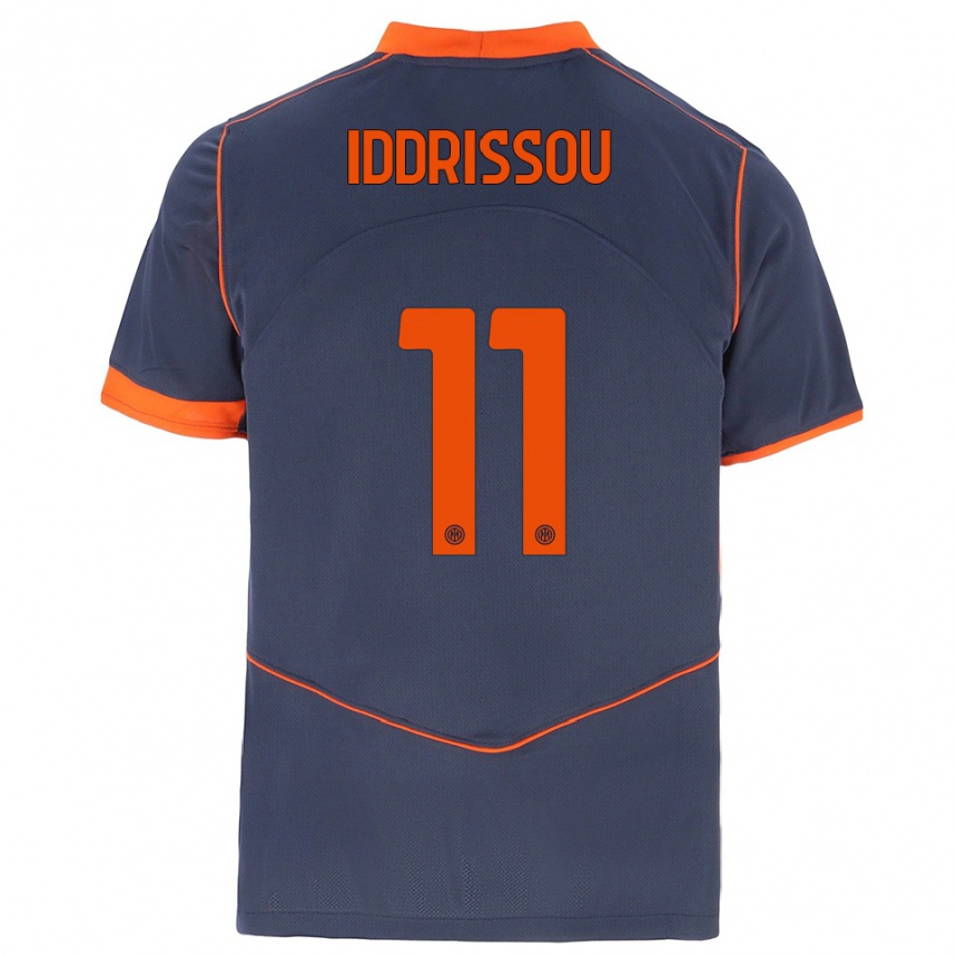 ילדים כדורגל Jamal Iddrissou #11 אפור כתום ג'רזי קיט שלישי 2025/26