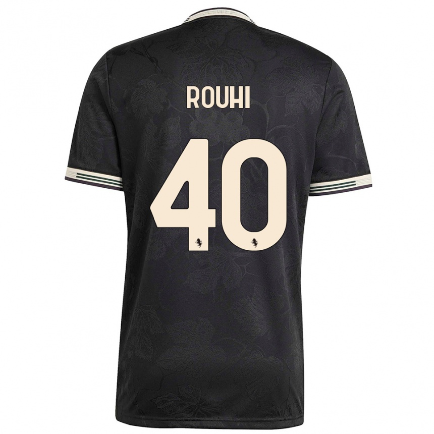 ילדים כדורגל יונס ג׳אקוב רוחי #40 שחור לבן ירוק ג'רזי קיט שלישי 2025/26