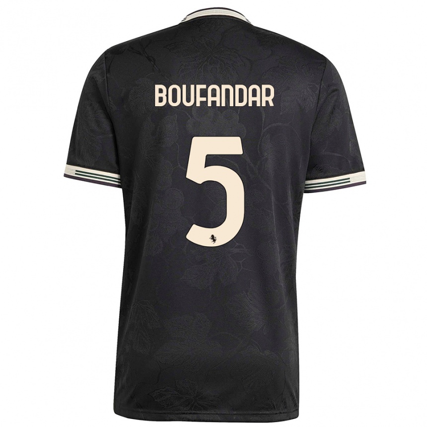 ילדים כדורגל אדם בופנדר #5 שחור לבן ירוק ג'רזי קיט שלישי 2025/26