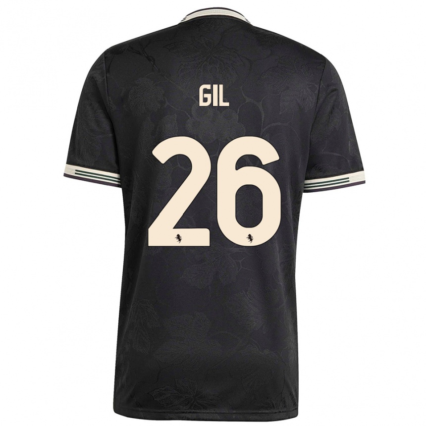 ילדים כדורגל חוויאר גיל #26 שחור לבן ירוק ג'רזי קיט שלישי 2025/26