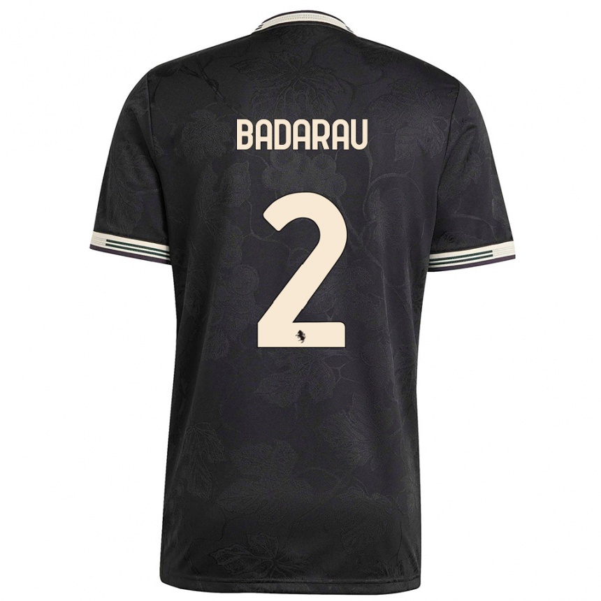 ילדים כדורגל פאביו בדארו #2 שחור לבן ירוק ג'רזי קיט שלישי 2025/26