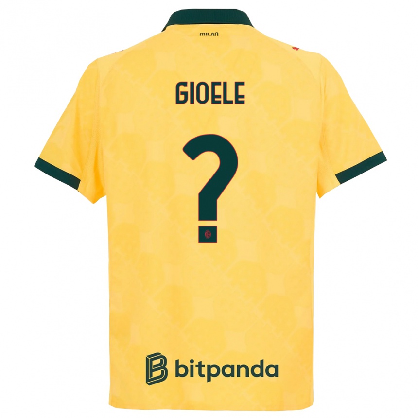 ילדים כדורגל ג'ואל בנדטי #0 צהוב שחור ג'רזי קיט שלישי 2025/26