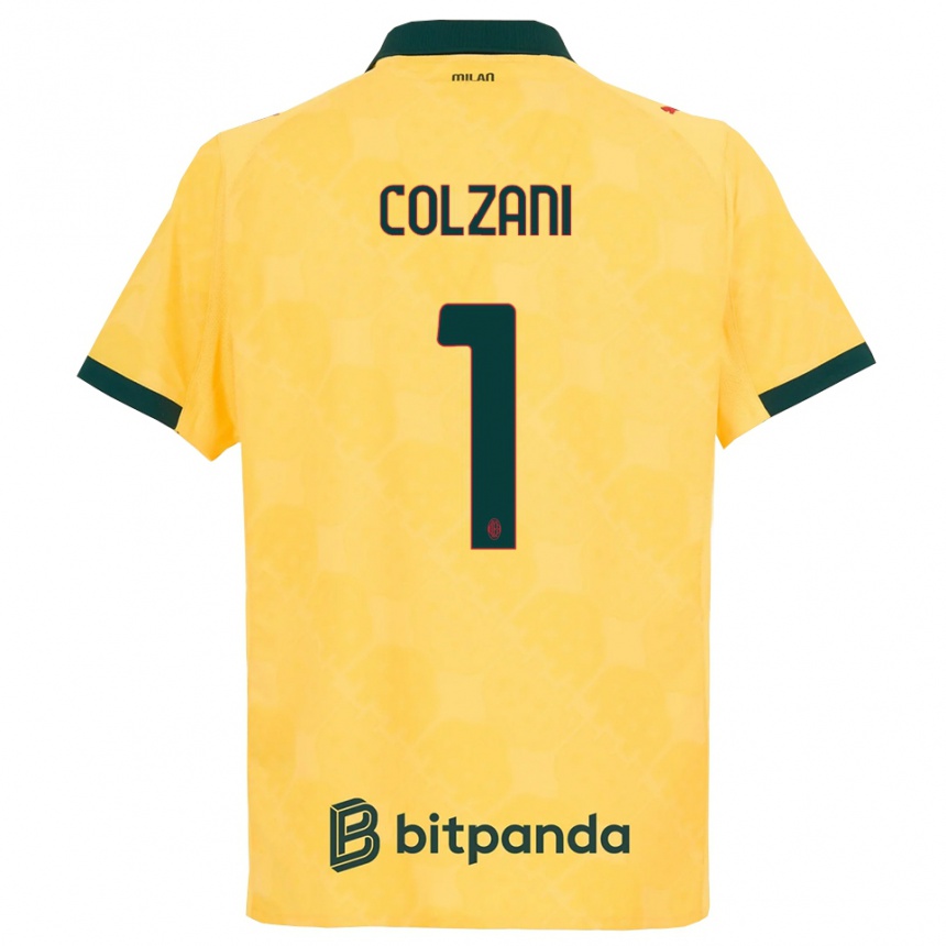 ילדים כדורגל אדוארדו קולזאני #1 צהוב שחור ג'רזי קיט שלישי 2025/26