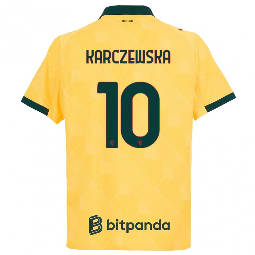 ילדים כדורגל ניקולה קרצ'בסקה #10 צהוב שחור ג'רזי קיט שלישי 2025/26