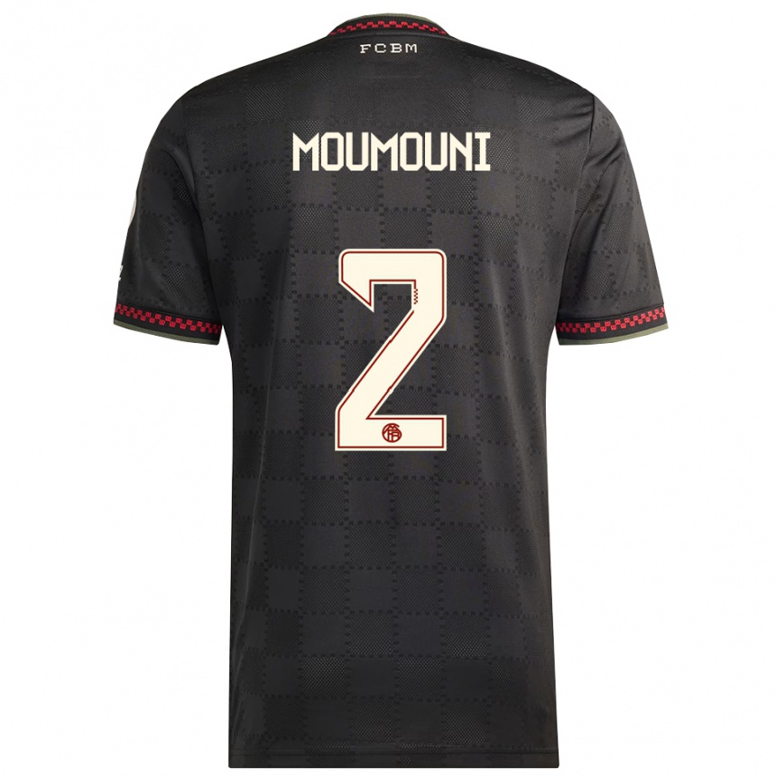 ילדים כדורגל Rayan Moumouni #2 שחור לבן ג'רזי קיט שלישי 2025/26