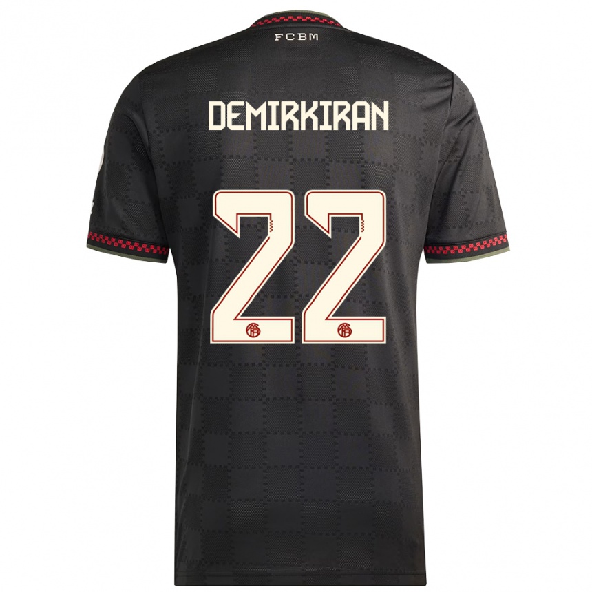 ילדים כדורגל אדיז דמירקירן #22 שחור לבן ג'רזי קיט שלישי 2025/26