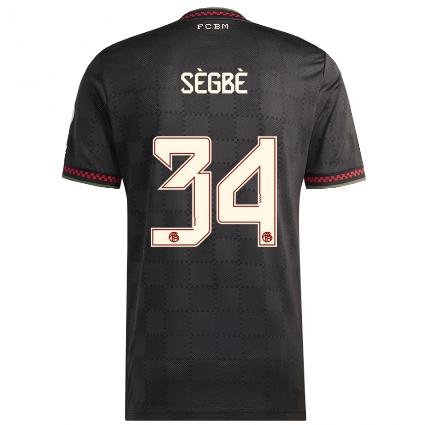 ילדים כדורגל דזירה סגבה-אזנקפו #34 שחור לבן ג'רזי קיט שלישי 2025/26