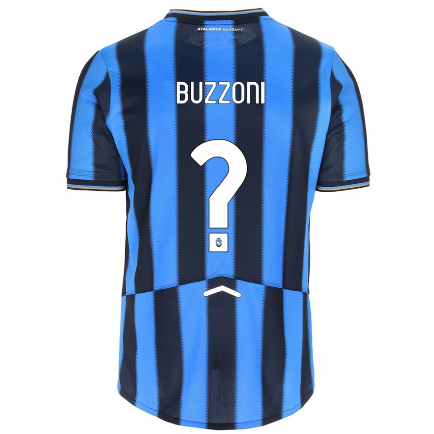 גברים כדורגל Giorgio Buzzoni #0 תכלת שחור ג'רזי ביתית 2025/26