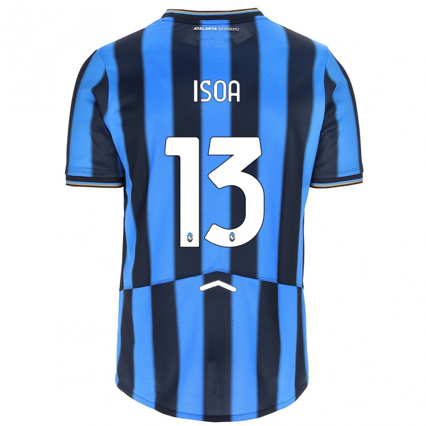 גברים כדורגל Isaac Isoa #13 תכלת שחור ג'רזי ביתית 2025/26