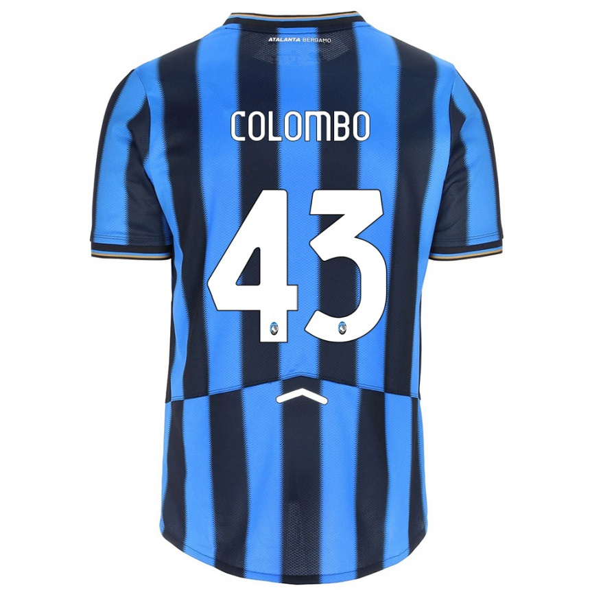גברים כדורגל Matteo Colombo #43 תכלת שחור ג'רזי ביתית 2025/26