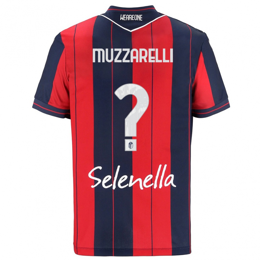 גברים כדורגל Lorenzo Muzzarelli #0 אדום נייבי ג'רזי ביתית 2025/26