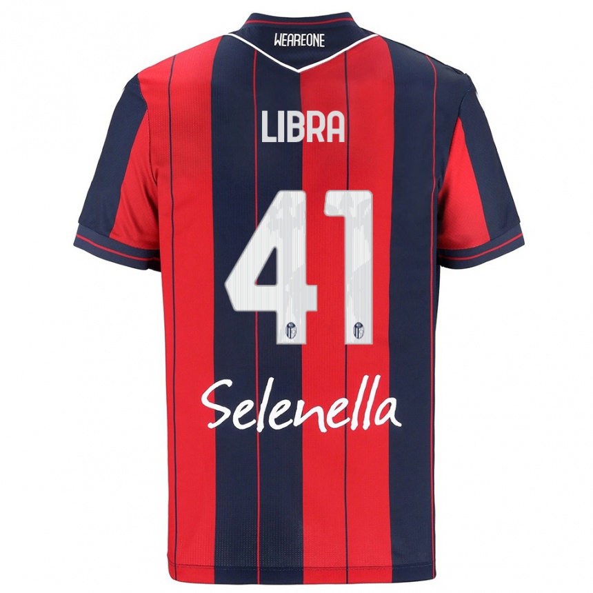 גברים כדורגל Marco Libra #41 אדום נייבי ג'רזי ביתית 2025/26