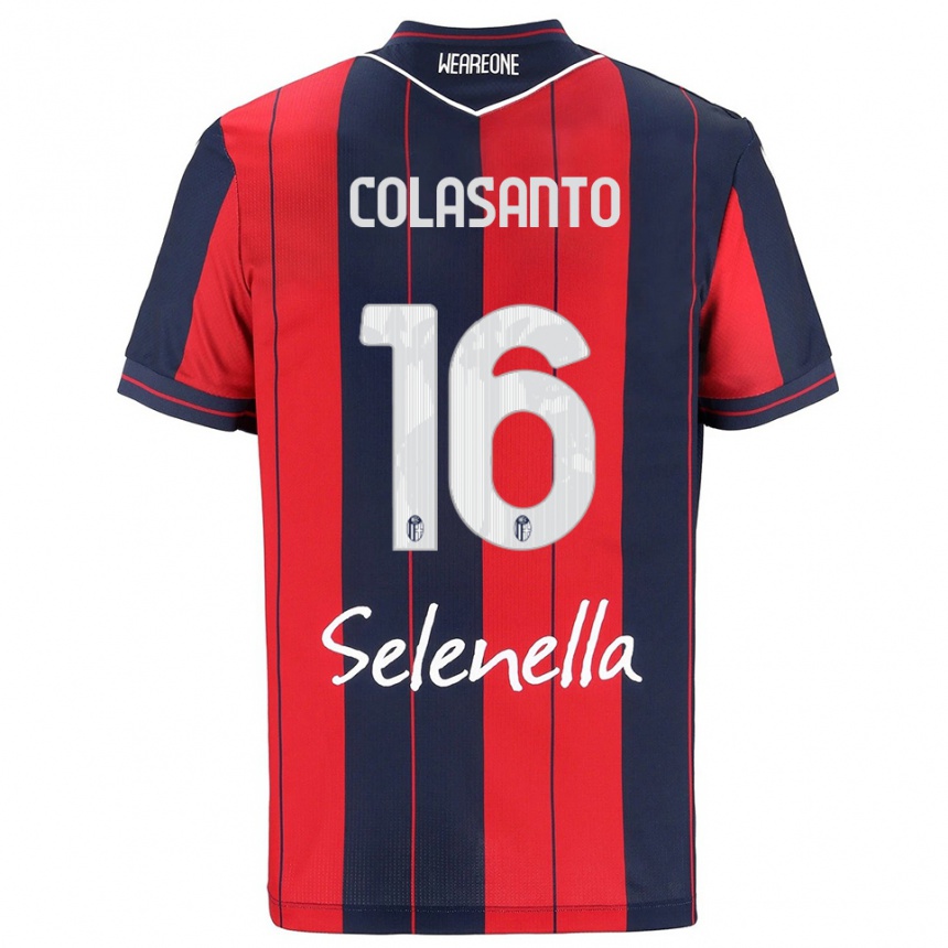 גברים כדורגל Pietro Colasanto #16 אדום נייבי ג'רזי ביתית 2025/26