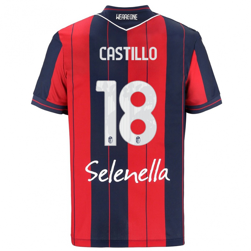 גברים כדורגל Tomas Castillo #18 אדום נייבי ג'רזי ביתית 2025/26