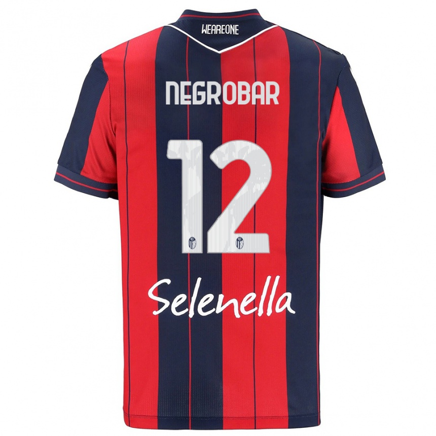 גברים כדורגל Lucas Negrobar #12 אדום נייבי ג'רזי ביתית 2025/26