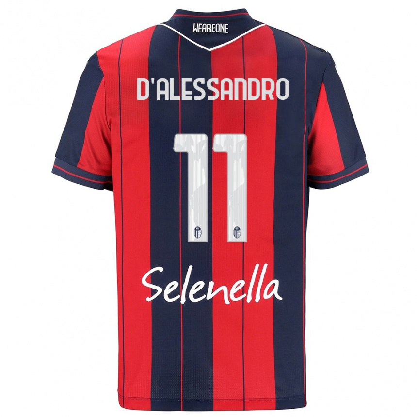 גברים כדורגל Giuliano D'alessandro #11 אדום נייבי ג'רזי ביתית 2025/26