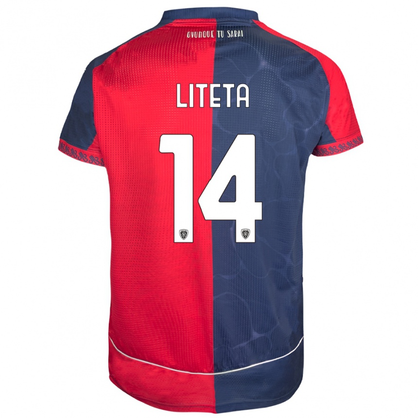 גברים כדורגל Joseph Liteta #14 אדום נייבי ג'רזי ביתית 2025/26