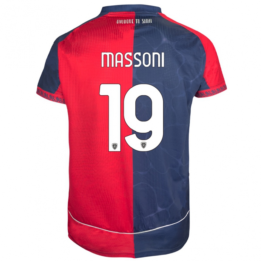 גברים כדורגל Nicholas Massoni #19 אדום נייבי ג'רזי ביתית 2025/26