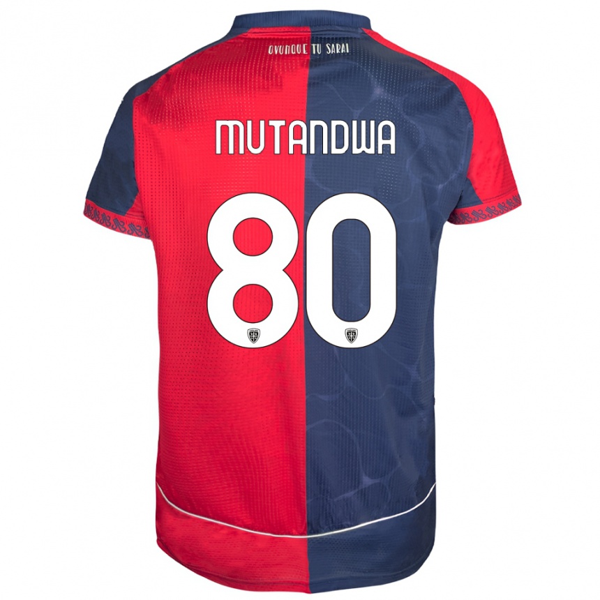 גברים כדורגל Kingstone Mutandwa #80 אדום נייבי ג'רזי ביתית 2025/26