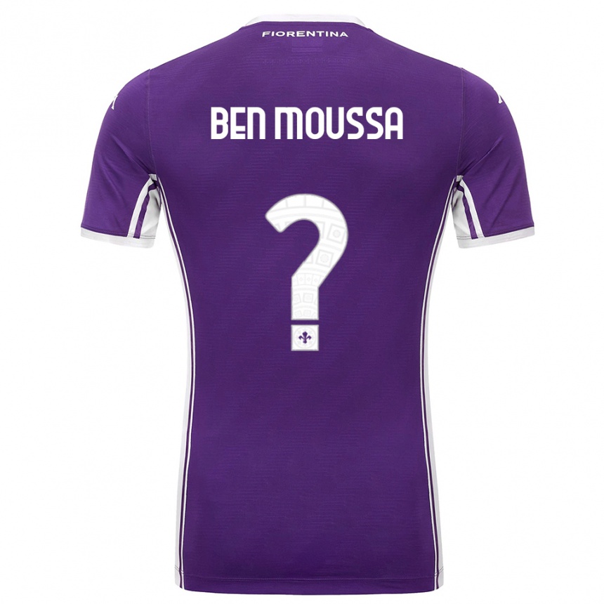 גברים כדורגל Mehdi Ben Moussa #0 סגול לבן ג'רזי ביתית 2025/26