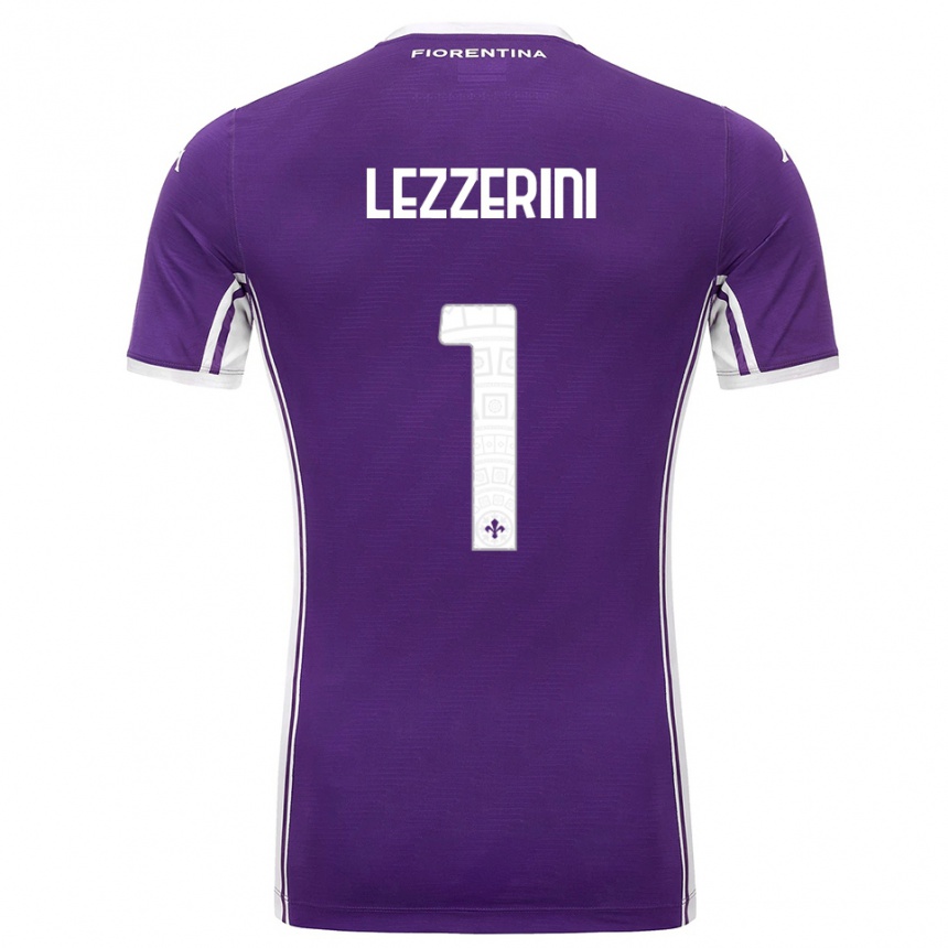 גברים כדורגל Luca Lezzerini #1 סגול לבן ג'רזי ביתית 2025/26