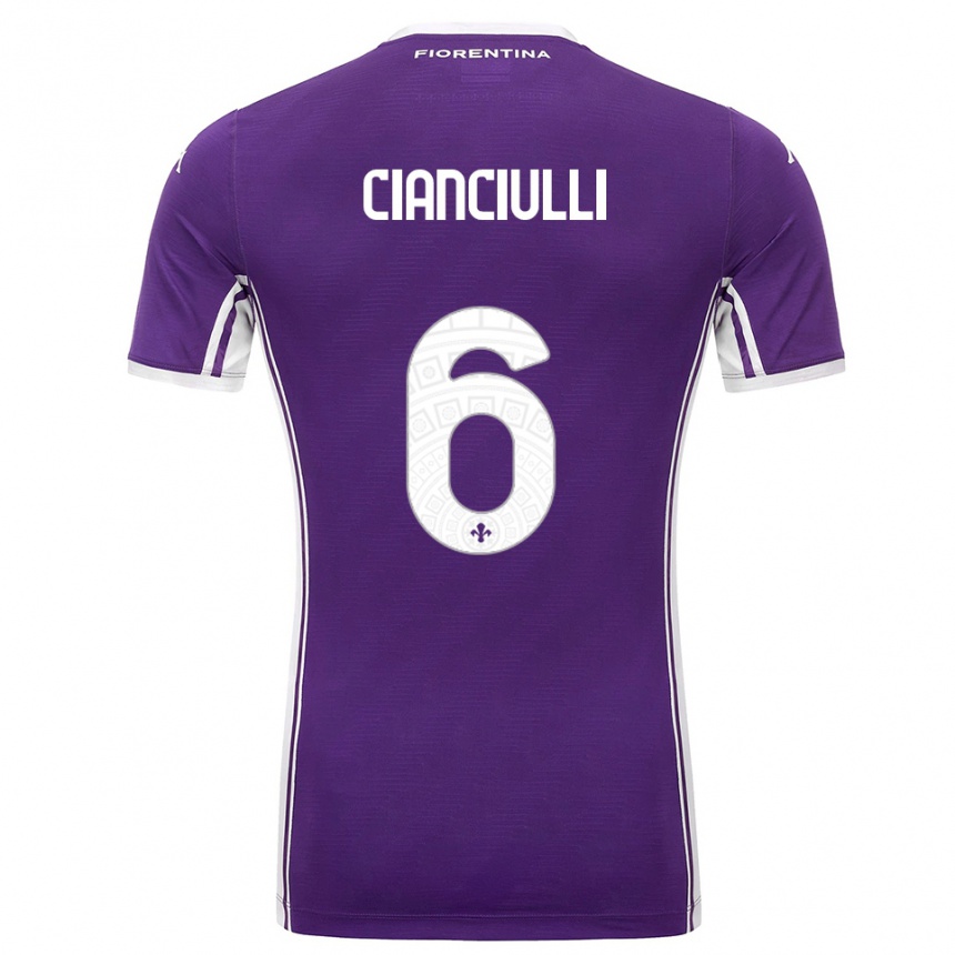 גברים כדורגל Salvatore Cianciulli #6 סגול לבן ג'רזי ביתית 2025/26