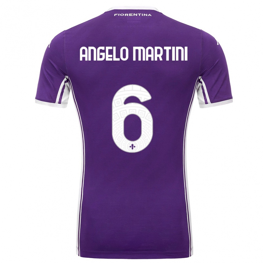 גברים כדורגל Angelo Martini #6 סגול לבן ג'רזי ביתית 2025/26