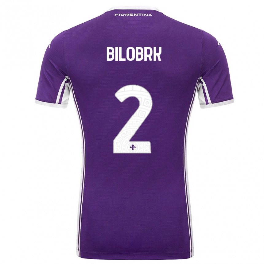 גברים כדורגל Ante Bilobrk #2 סגול לבן ג'רזי ביתית 2025/26