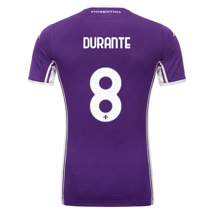 גברים כדורגל Nicholas Durante #8 סגול לבן ג'רזי ביתית 2025/26