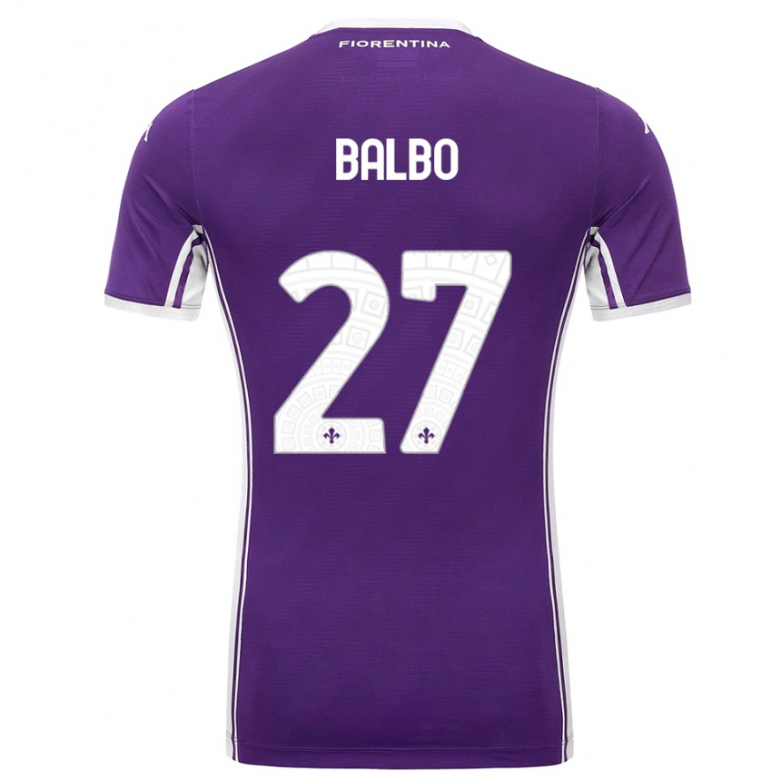 גברים כדורגל Luis Balbo #27 סגול לבן ג'רזי ביתית 2025/26