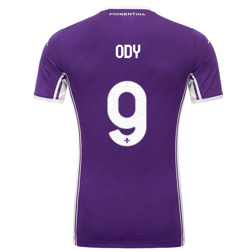 גברים כדורגל Edwin Ody #9 סגול לבן ג'רזי ביתית 2025/26