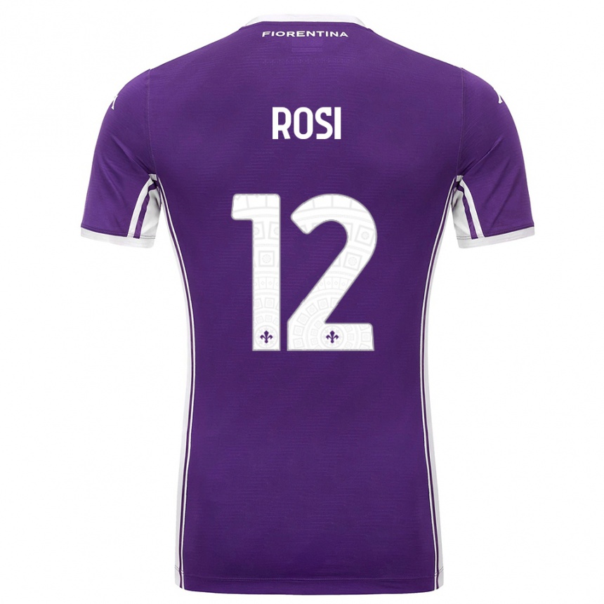 גברים כדורגל Ettore Rosi #12 סגול לבן ג'רזי ביתית 2025/26