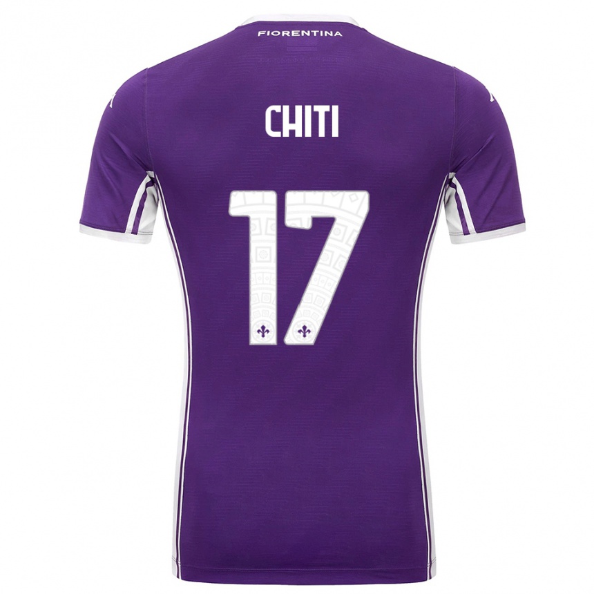 גברים כדורגל Alessio Chiti #17 סגול לבן ג'רזי ביתית 2025/26