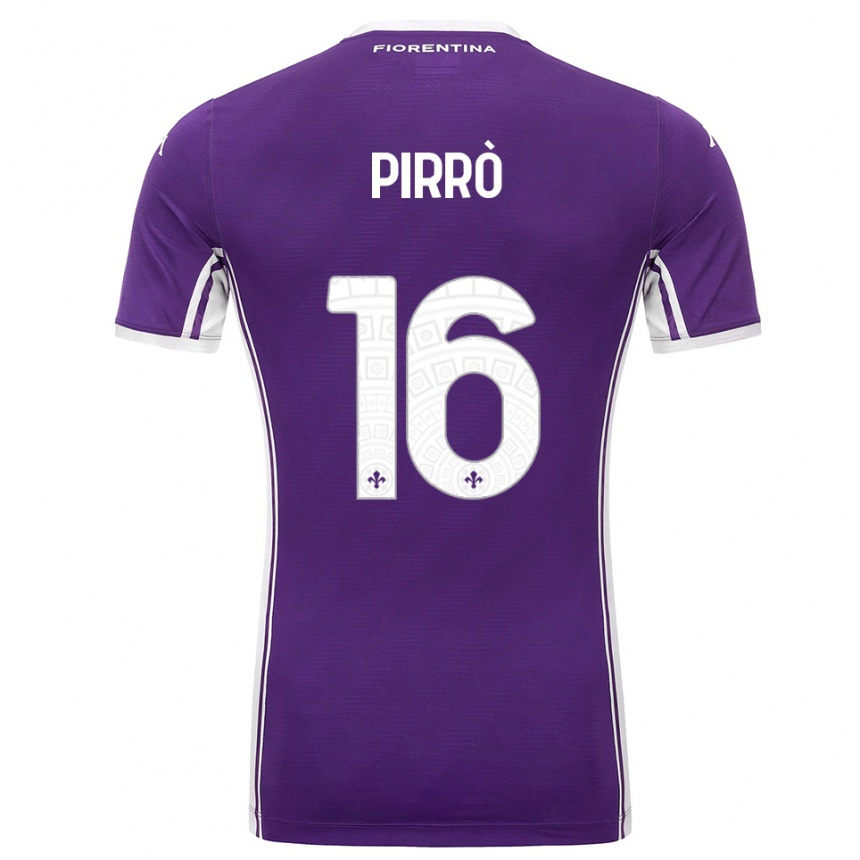 גברים כדורגל Antonio Pirrò #16 סגול לבן ג'רזי ביתית 2025/26