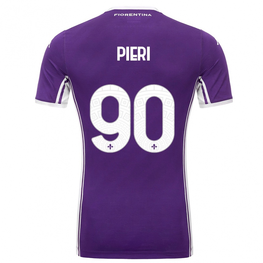 גברים כדורגל Arianna Pieri #90 סגול לבן ג'רזי ביתית 2025/26