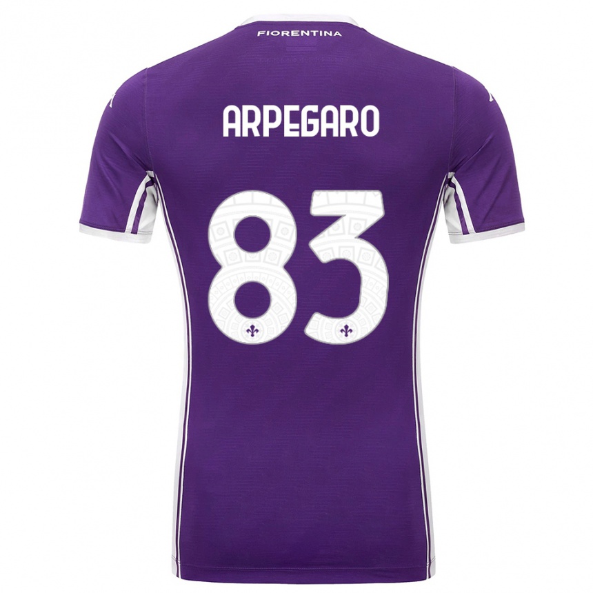 גברים כדורגל Sofia Arpegaro #83 סגול לבן ג'רזי ביתית 2025/26