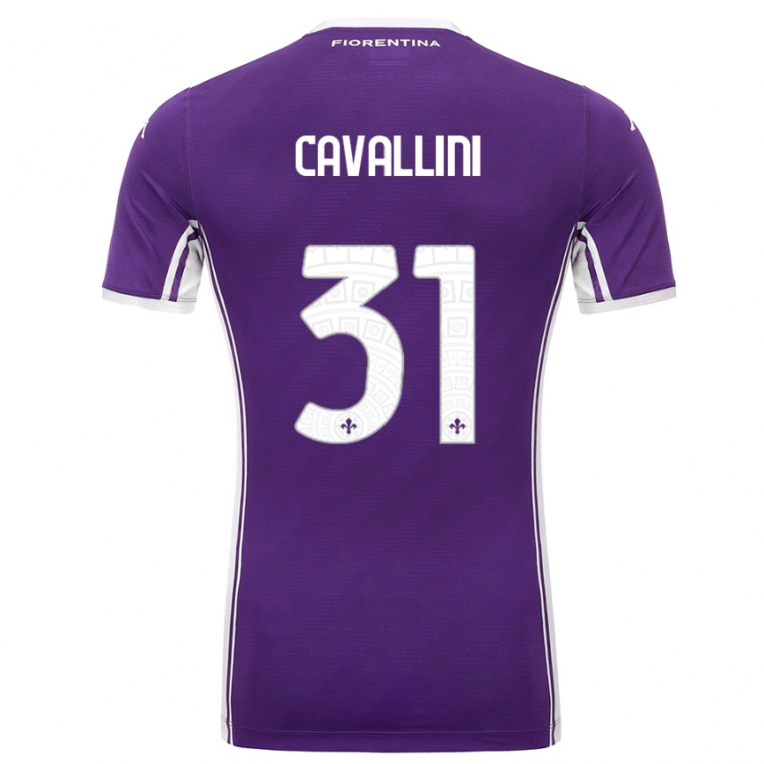 גברים כדורגל Aurora Cavallini #31 סגול לבן ג'רזי ביתית 2025/26