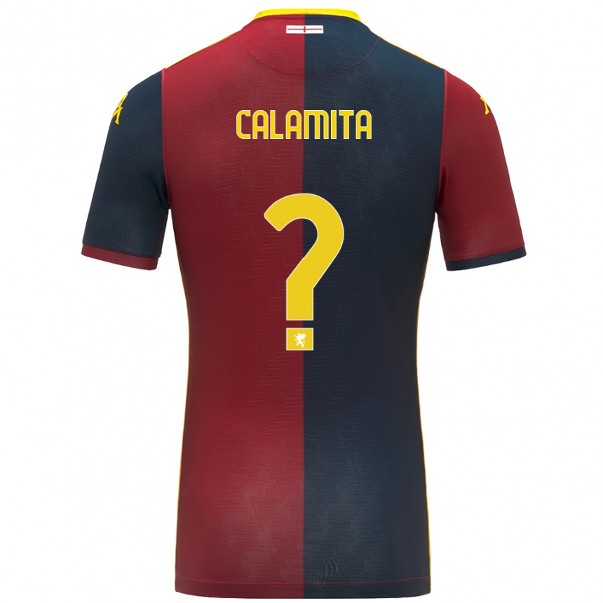 גברים כדורגל סמואלה קלאמיטה #0 אדום כחול מלכותי ג'רזי ביתית 2025/26