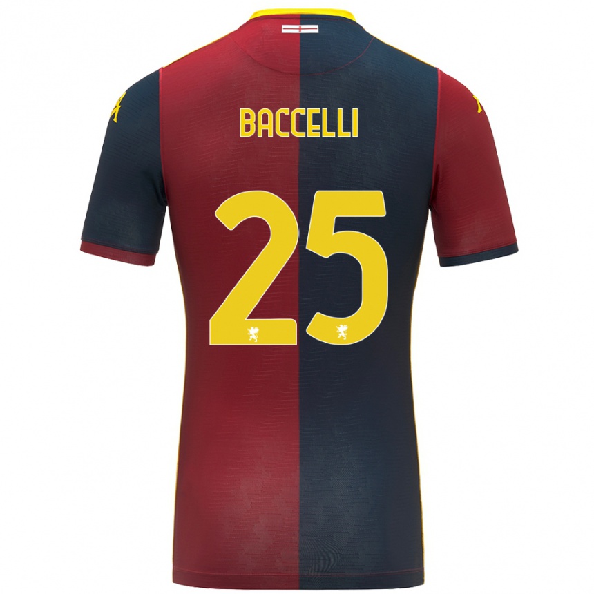 גברים כדורגל Pietro Baccelli #25 אדום כחול מלכותי ג'רזי ביתית 2025/26