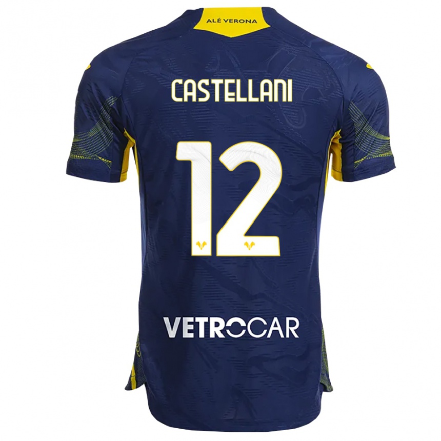 גברים כדורגל Zeno Castellani #12 נייבי צהוב ג'רזי ביתית 2025/26
