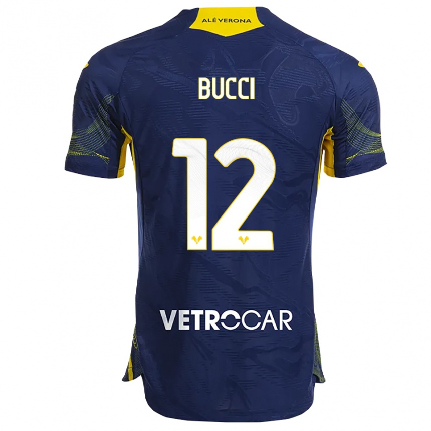 גברים כדורגל Irene Bucci #12 נייבי צהוב ג'רזי ביתית 2025/26