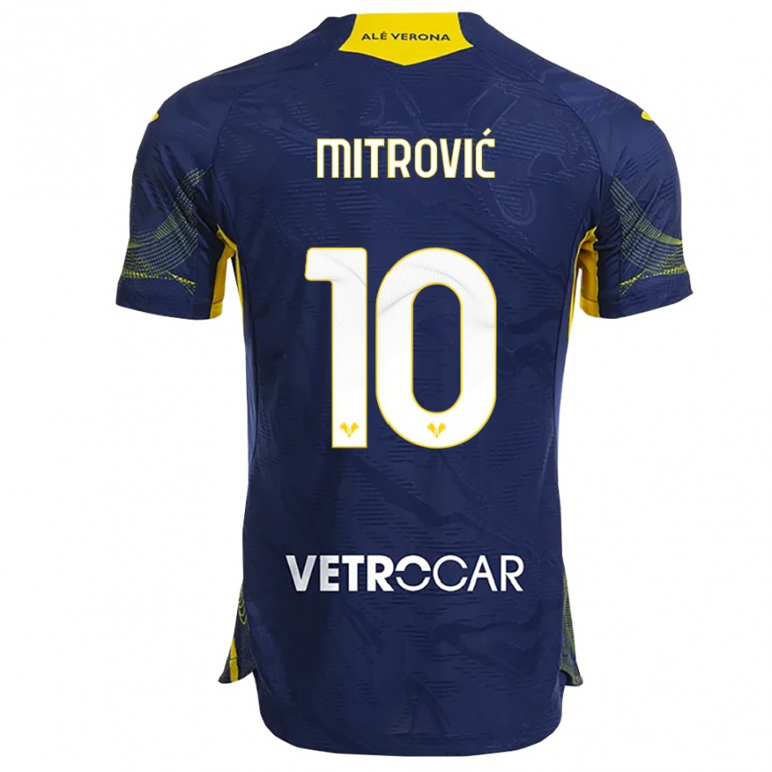 גברים כדורגל Stefan Mitrović #10 נייבי צהוב ג'רזי ביתית 2025/26