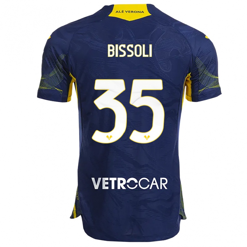 גברים כדורגל נואמי ביסולי #35 נייבי צהוב ג'רזי ביתית 2025/26