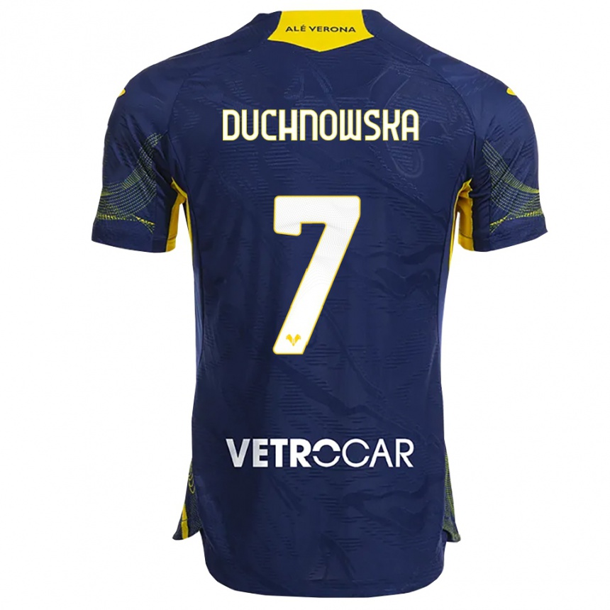 גברים כדורגל Martyna Duchnowska #7 נייבי צהוב ג'רזי ביתית 2025/26