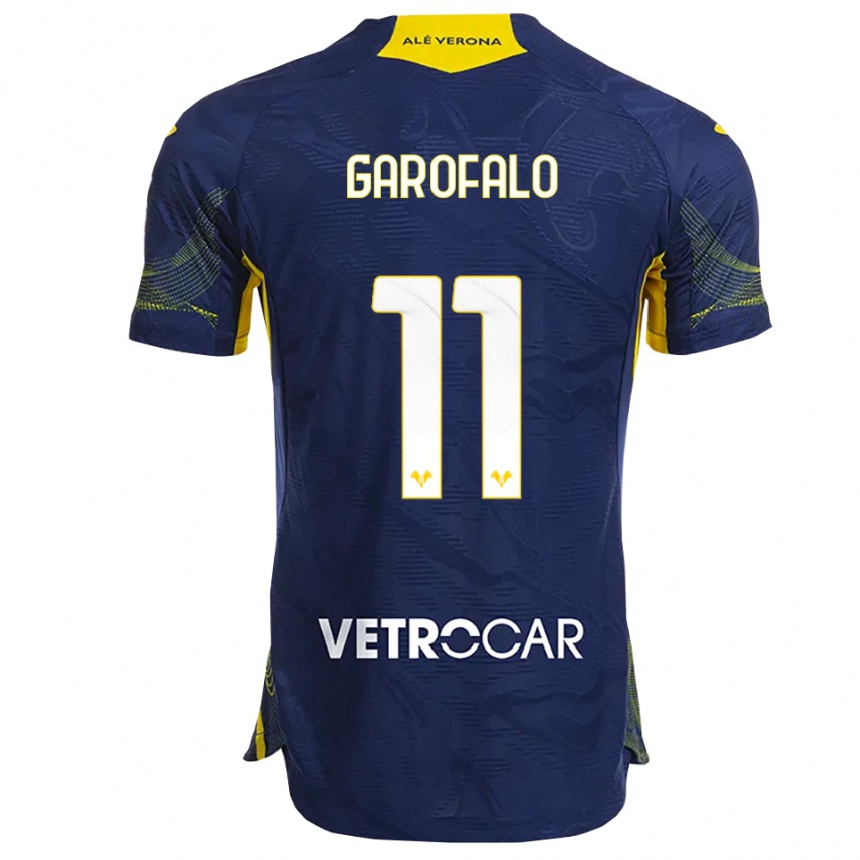 גברים כדורגל Lorenzo Garofalo #11 נייבי צהוב ג'רזי ביתית 2025/26